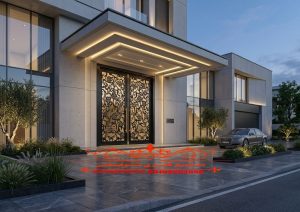 درب فلزی برش لیزری